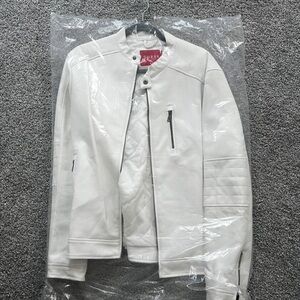 Guess White Bomber Jacket